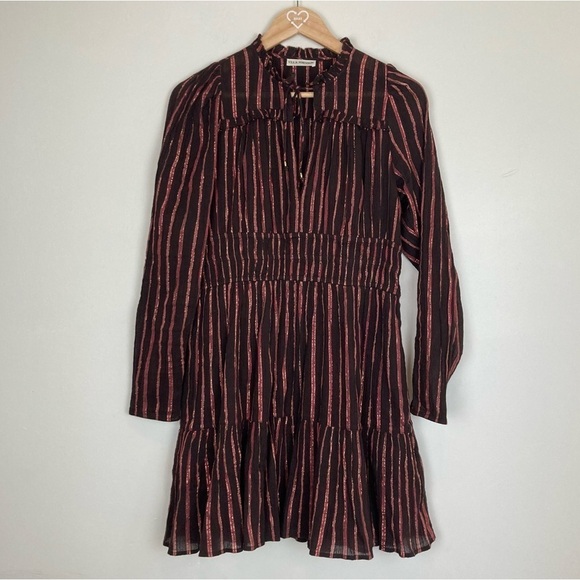 Ulla Johnson Rosalind stripe dress with metallic lurex threads. Size 4 - Picture 7 of 12